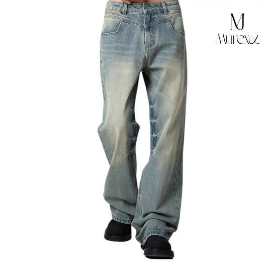 計算されつくした高デザイン性ダメージデニム_Light Bleached Crash Denim