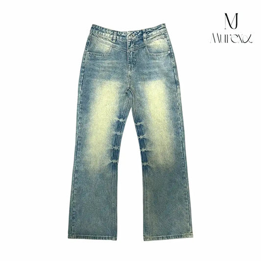 計算されつくした高デザイン性ダメージデニム_Light Bleached Crash Denim