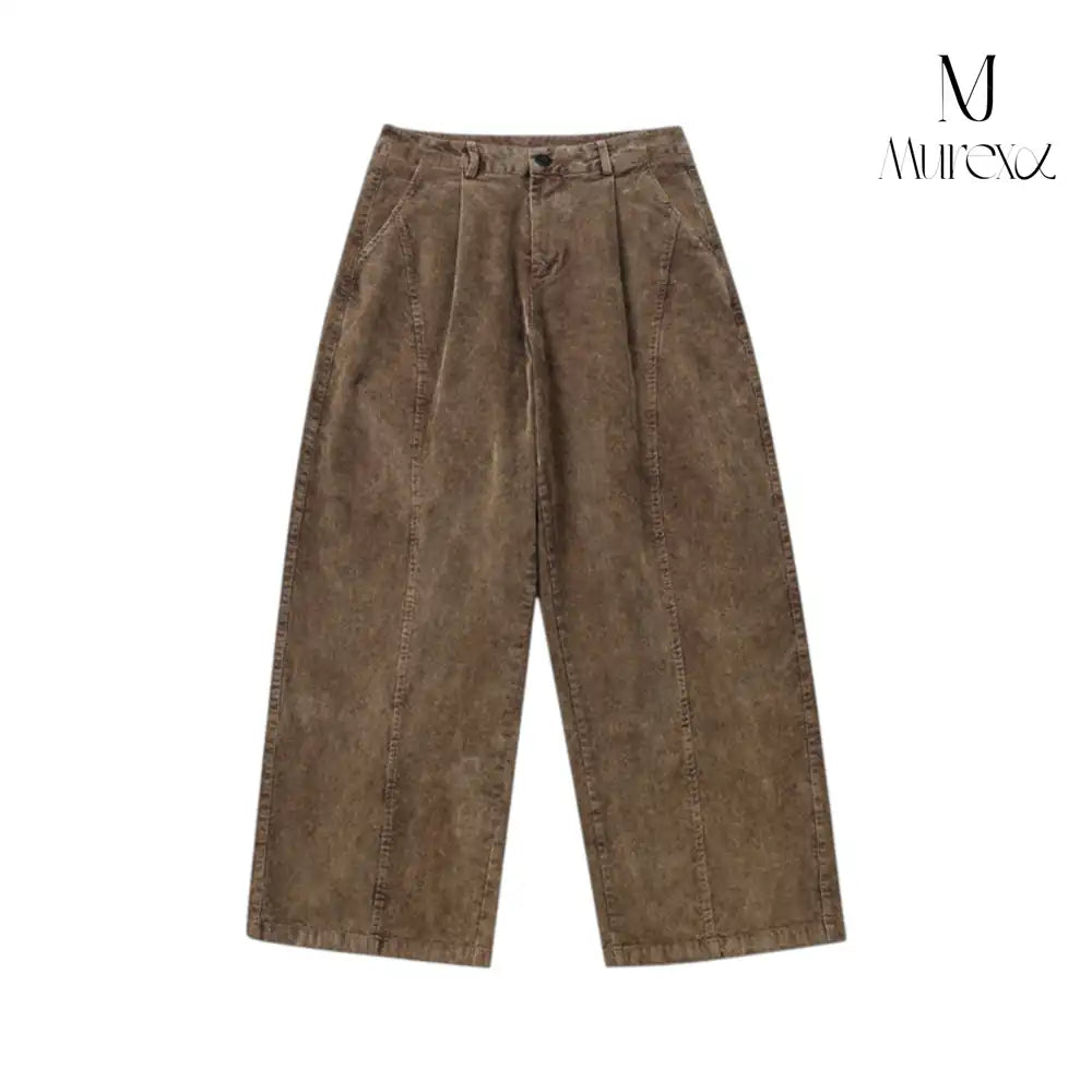 重厚感×若見え立体シルエットコーデュロイ_Vintage Washed Wide Pants