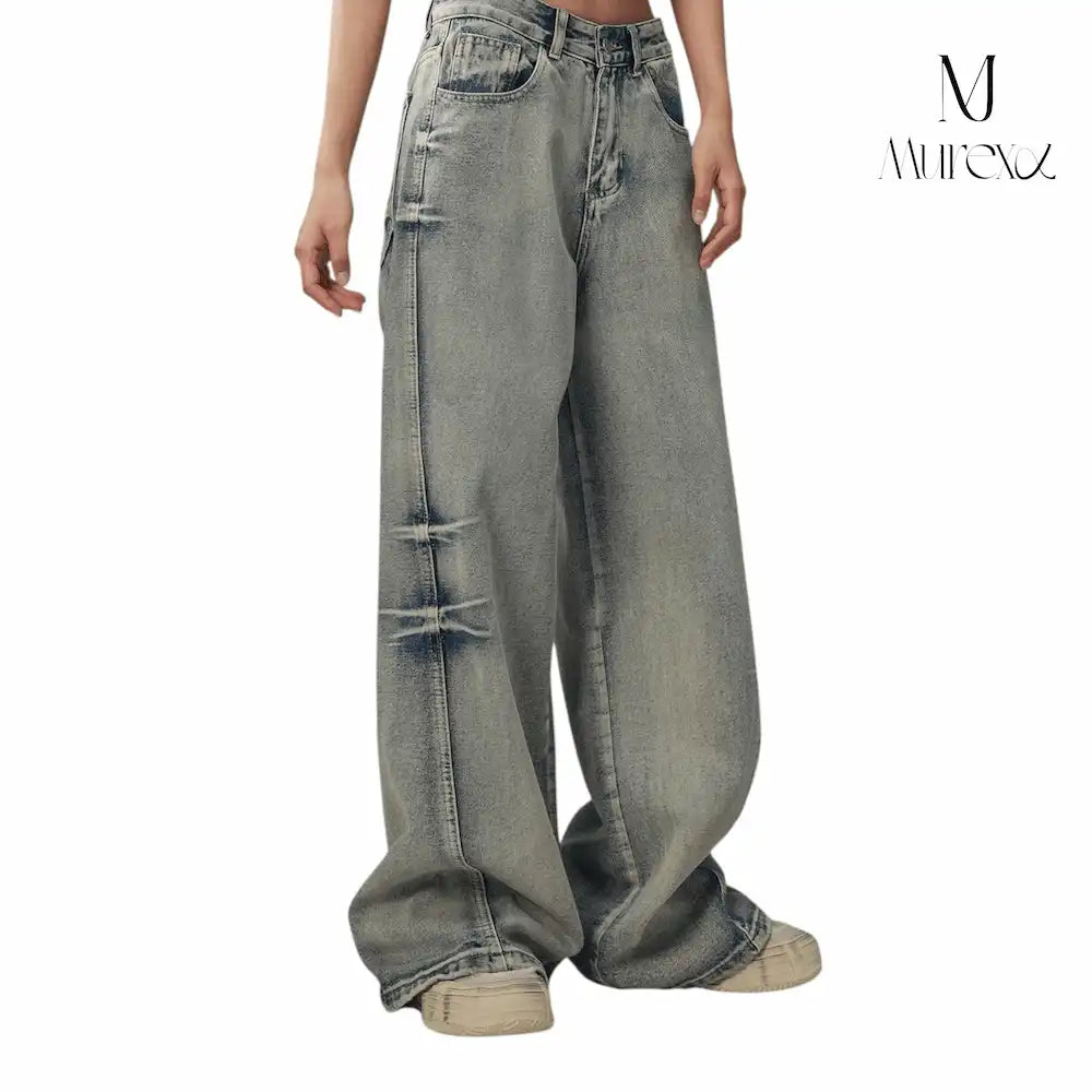 痩せ見え×足長見え3Dデニム_Crushed Wash Straight Denim