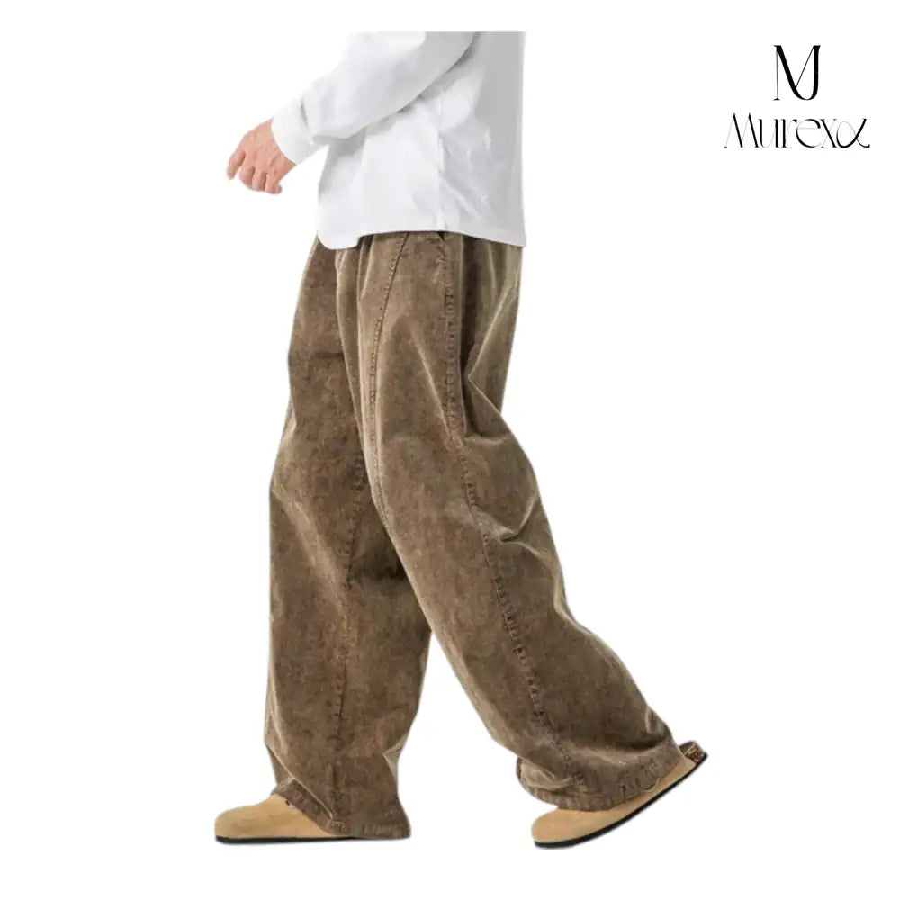 重厚感×若見え立体シルエットコーデュロイ_Vintage Washed Wide Pants