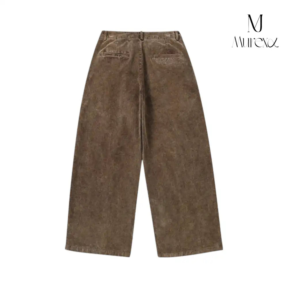 重厚感×若見え立体シルエットコーデュロイ_Vintage Washed Wide Pants