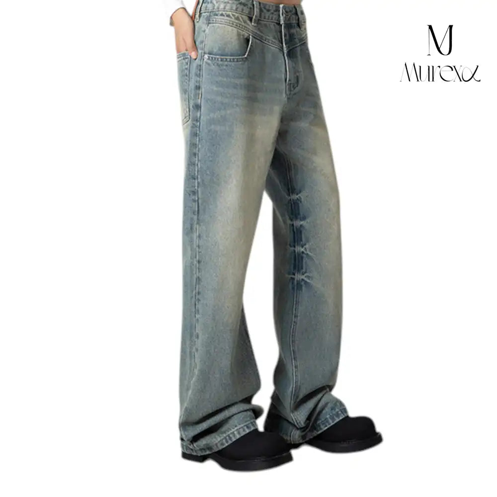 計算されつくした高デザイン性ダメージデニム_Light Bleached Crash Denim