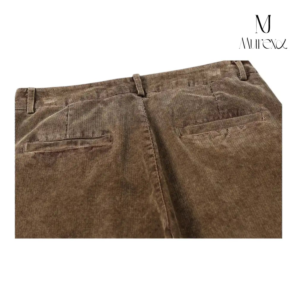 重厚感×若見え立体シルエットコーデュロイ_Vintage Washed Wide Pants