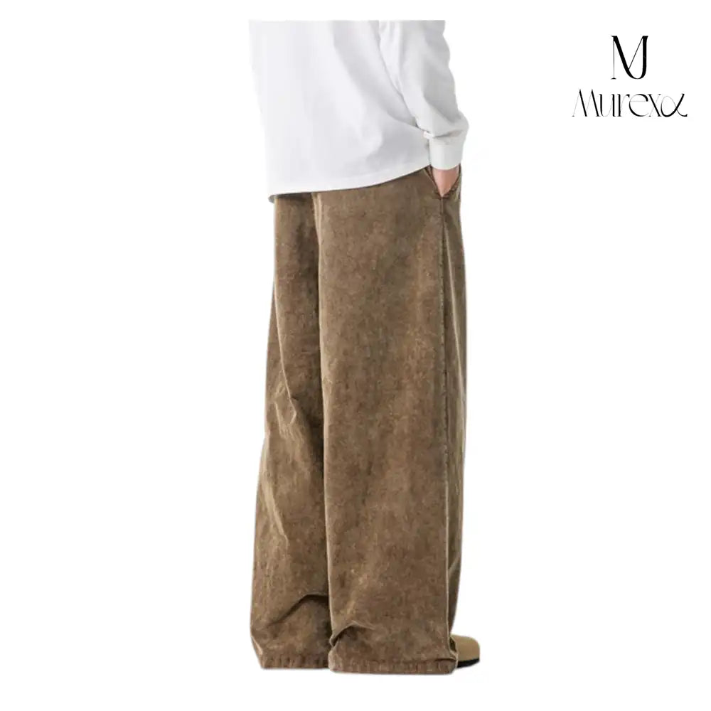 重厚感×若見え立体シルエットコーデュロイ_Vintage Washed Wide Pants