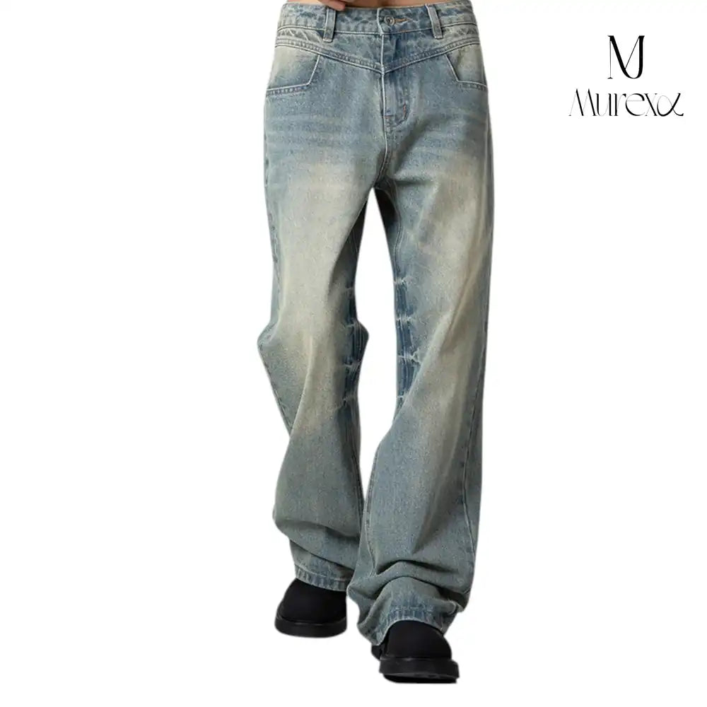 計算されつくした高デザイン性ダメージデニム_Light Bleached Crash Denim