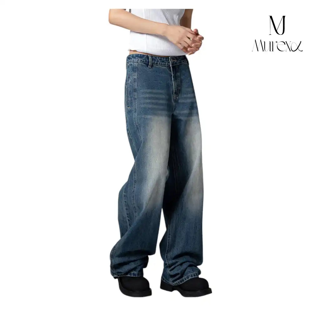 高級感×絶妙ダメージの着回し力Pants_Stone-Washed Vintage Wide Denim