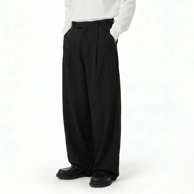 Wide Tuck Pants