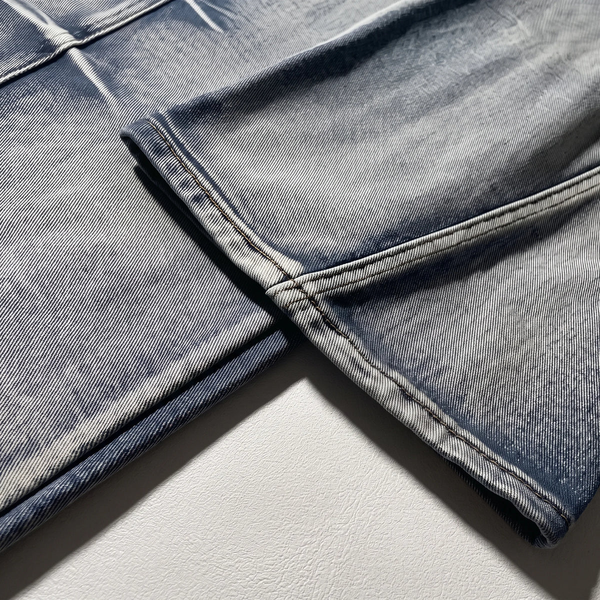 Crushed Wash Straight Denim