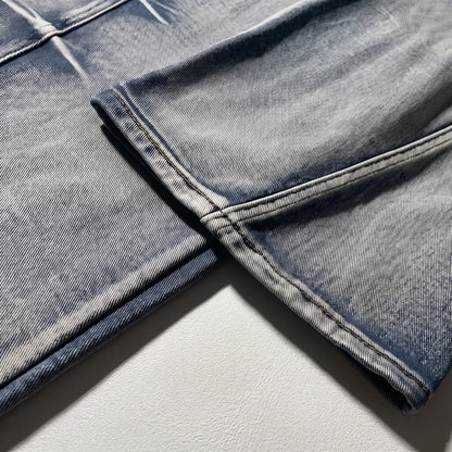 Crushed Wash Straight Denim