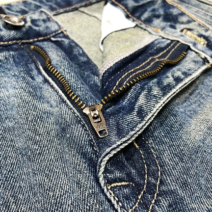 Stone-Washed Vintage Wide Denim