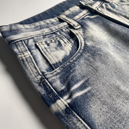 Crushed Wash Straight Denim