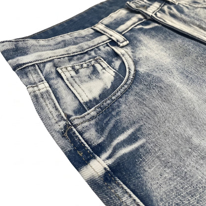 Crushed Wash Straight Denim