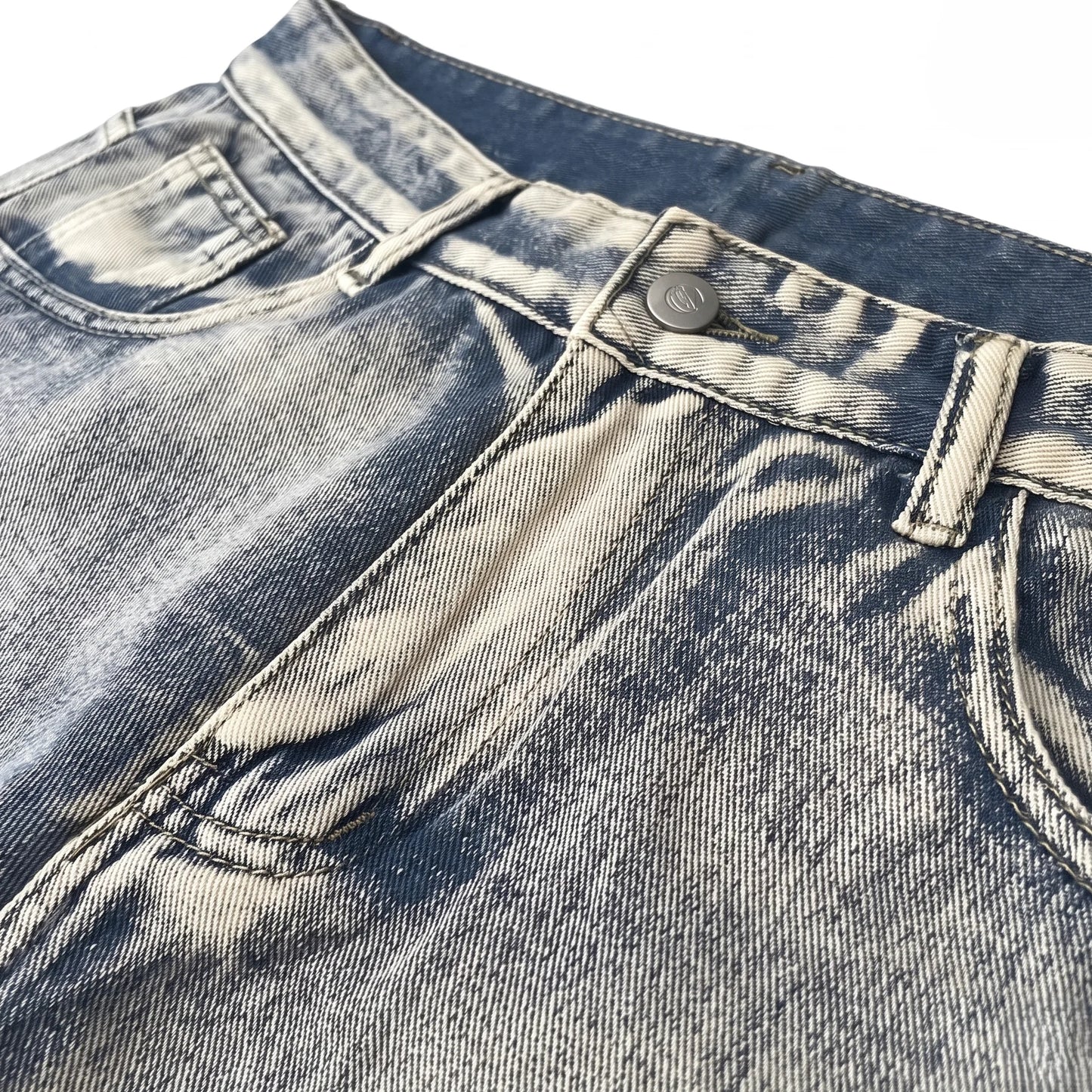 Crushed Wash Straight Denim