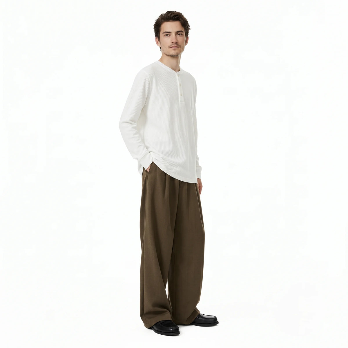 Wide Tuck Pants