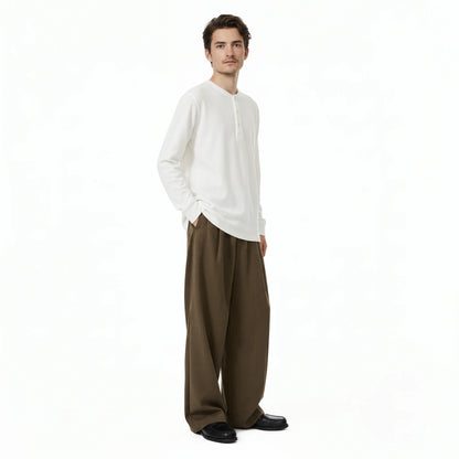 Wide Tuck Pants