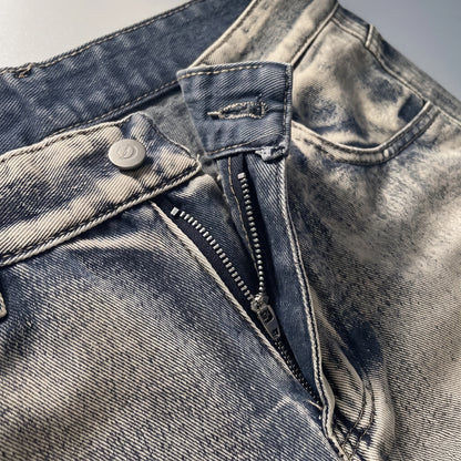 Crushed Wash Straight Denim