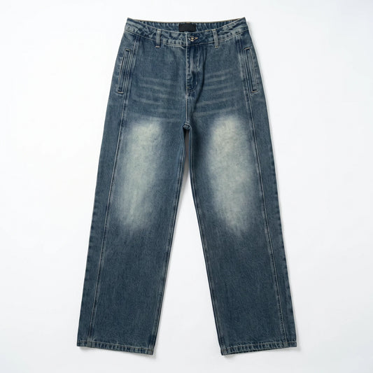 高級感×絶妙ダメージの着回し力Pants_Stone-Washed Vintage Wide Denim