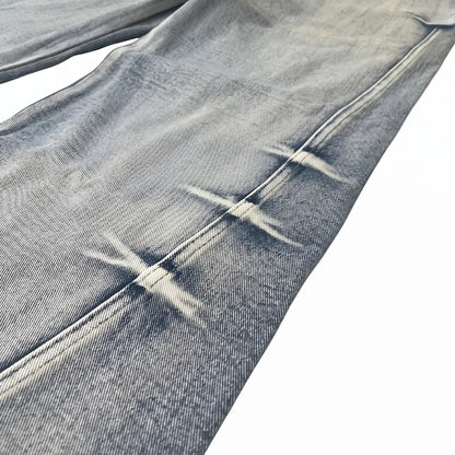 Crushed Wash Straight Denim