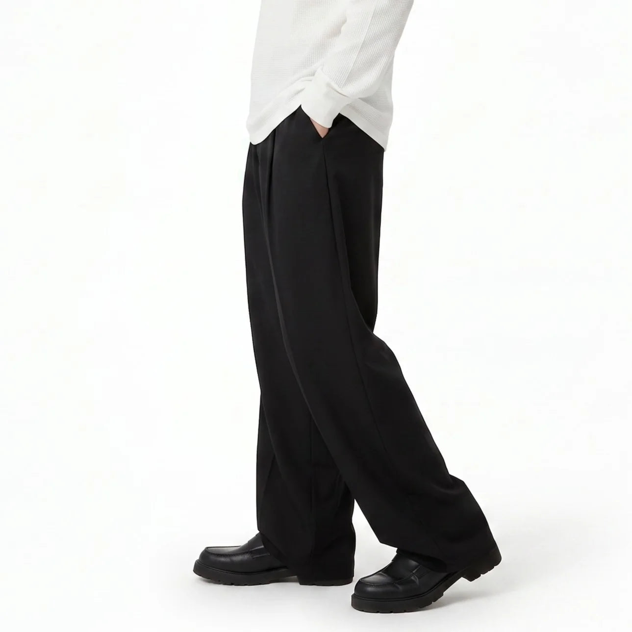 Wide Tuck Pants