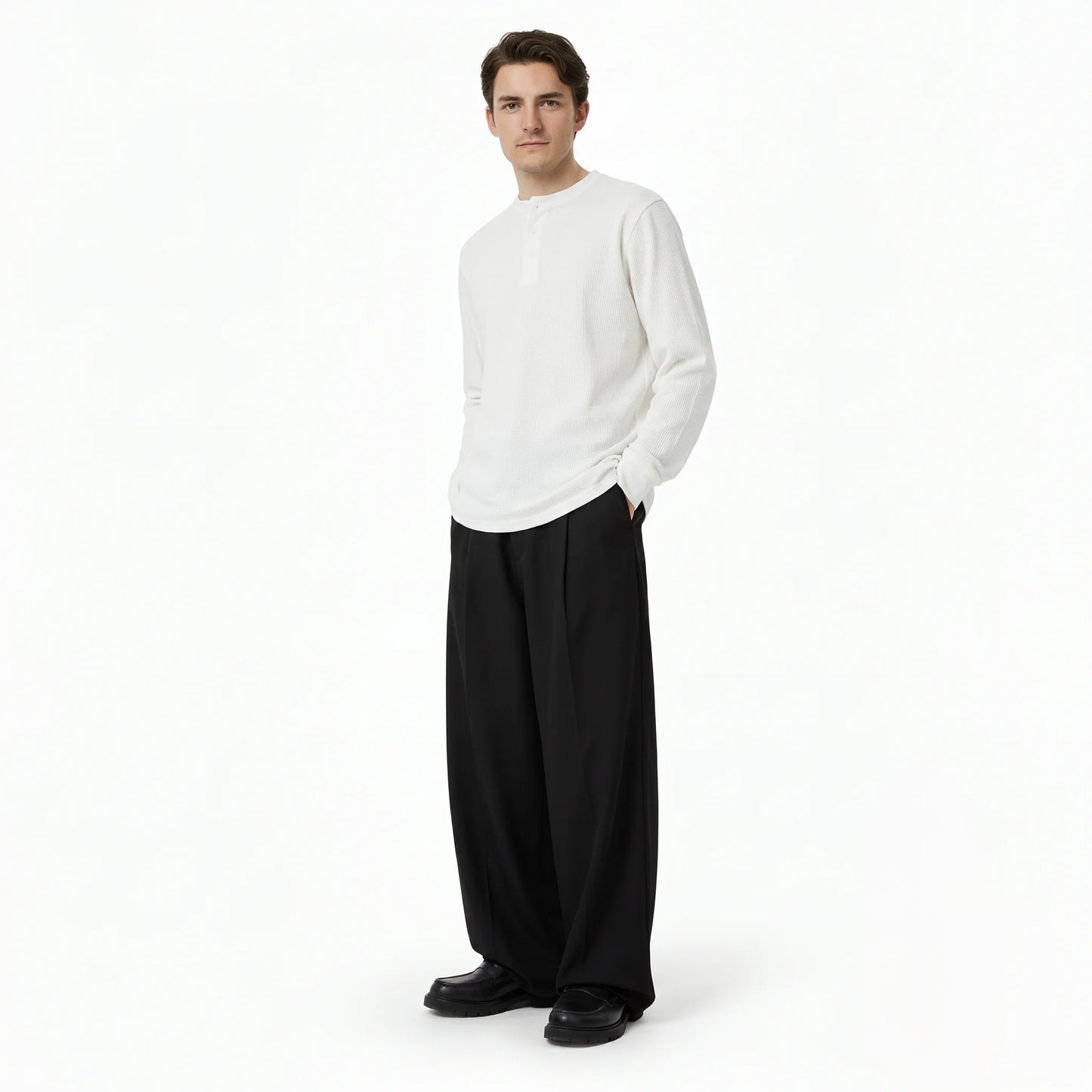 Wide Tuck Pants