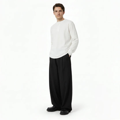 Wide Tuck Pants