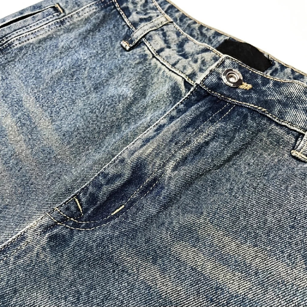 SoldOut】Stone-Washed Vintage Wide Denim – murexa