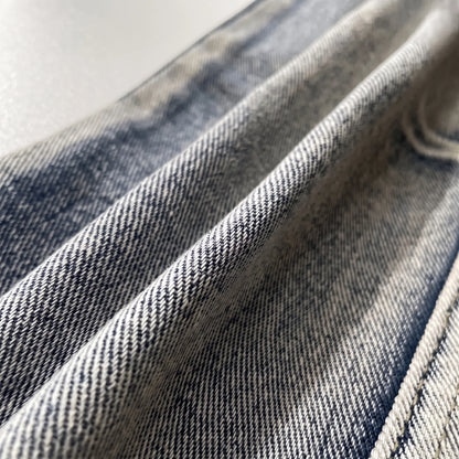 Crushed Wash Straight Denim