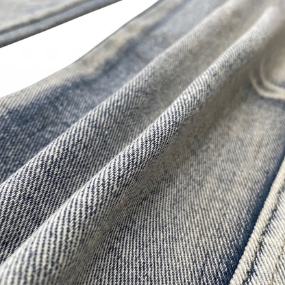 Crushed Wash Straight Denim