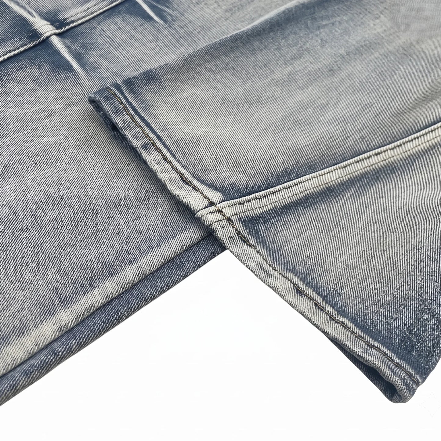Crushed Wash Straight Denim