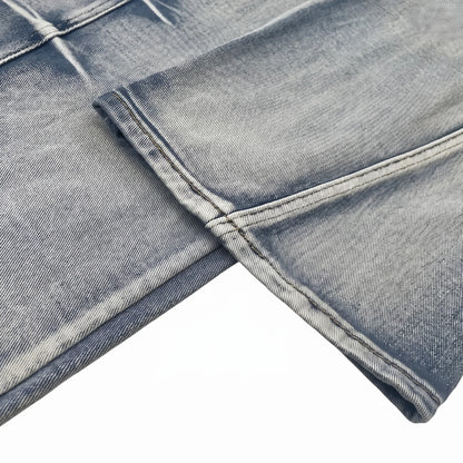 Crushed Wash Straight Denim