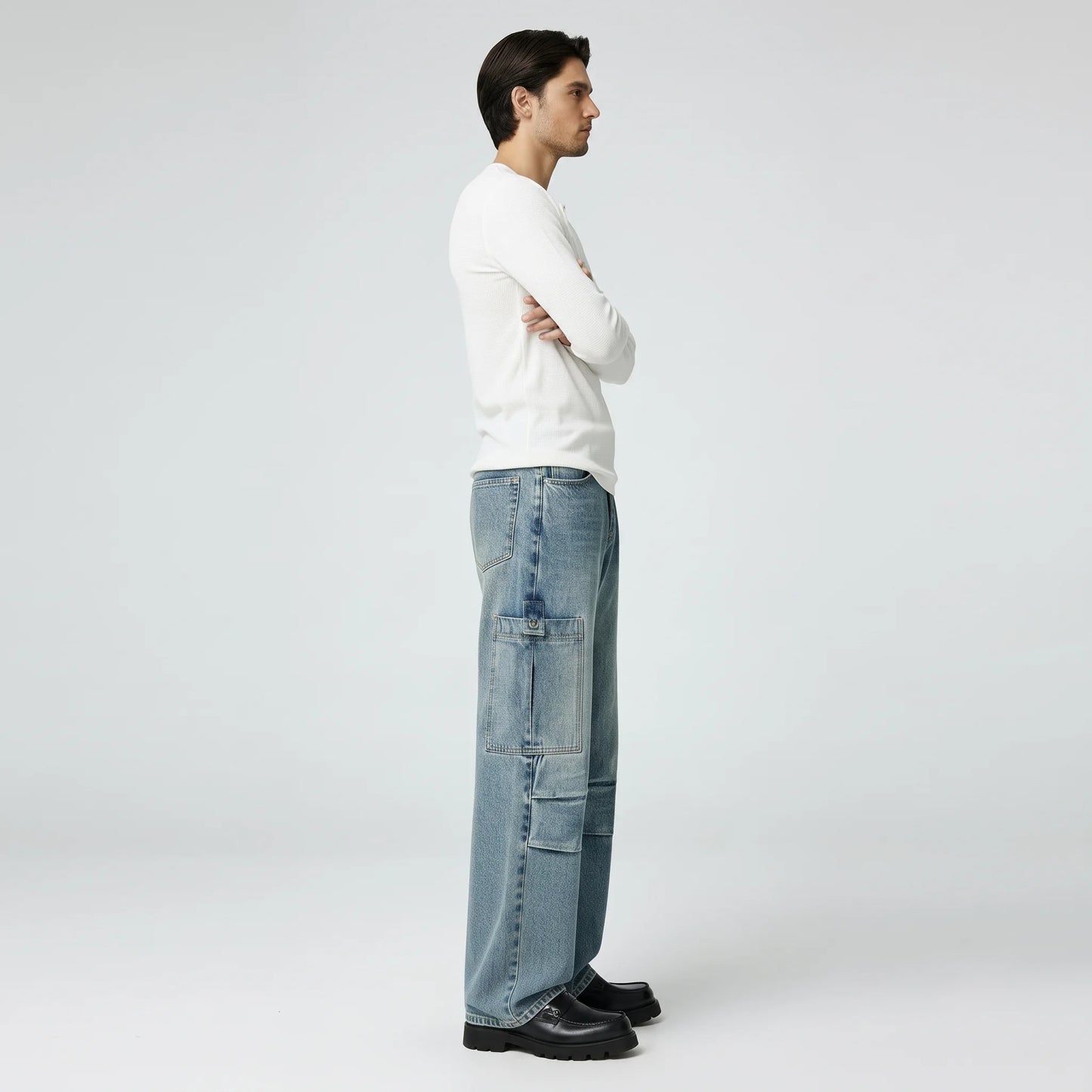 Utility Wide Cargo Denim