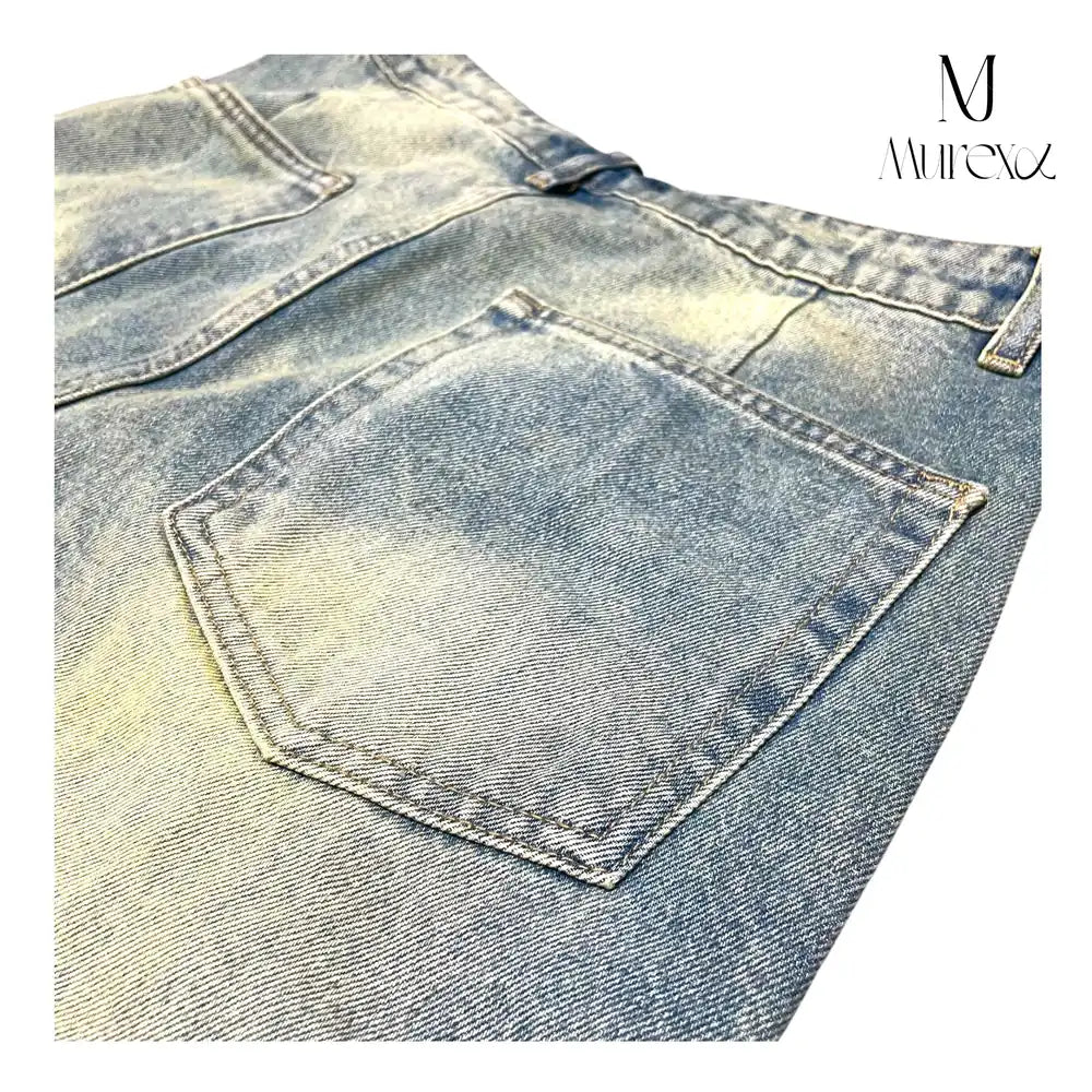 計算されつくした高デザイン性ダメージデニム_Light Bleached Crash Denim