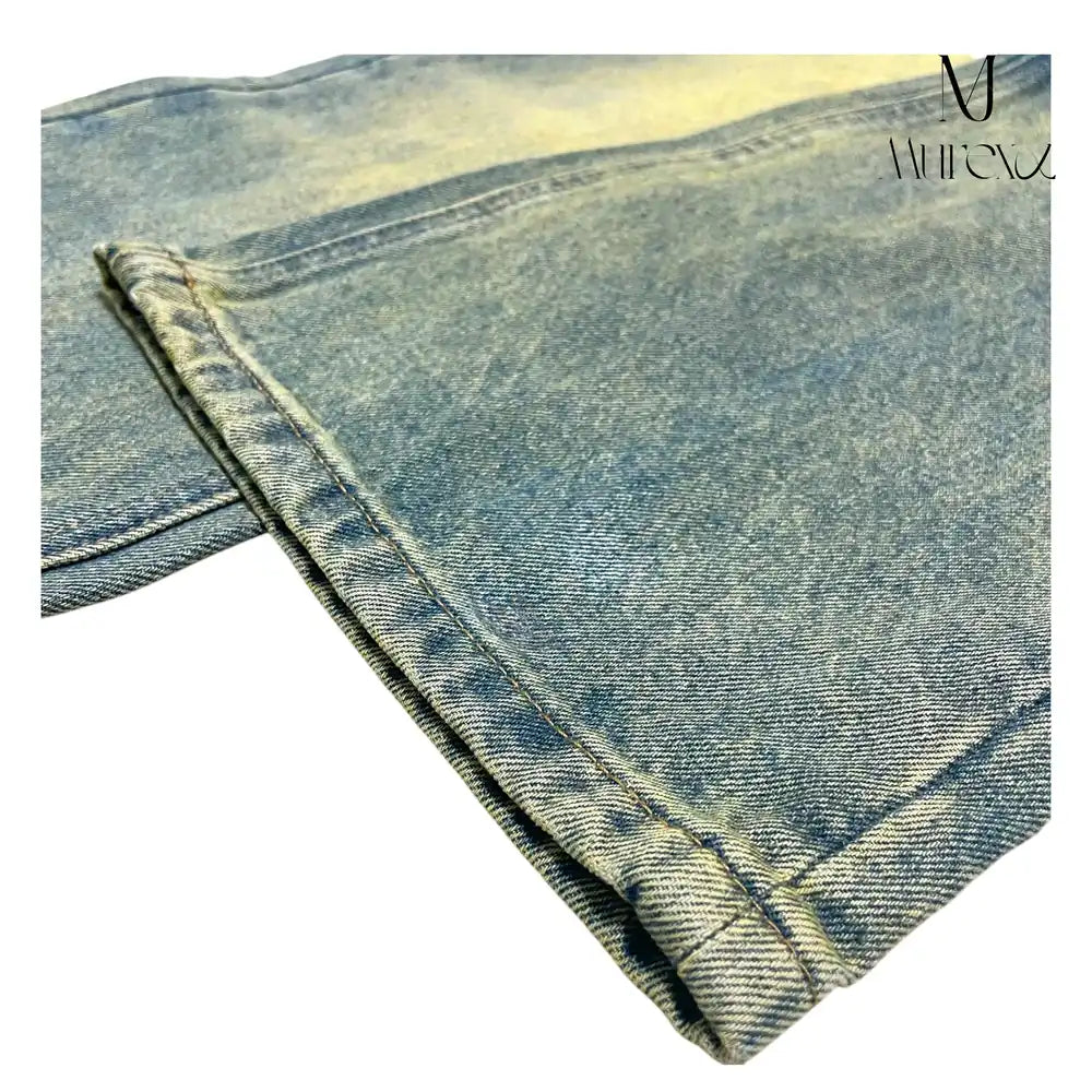 計算されつくした高デザイン性ダメージデニム_Light Bleached Crash Denim