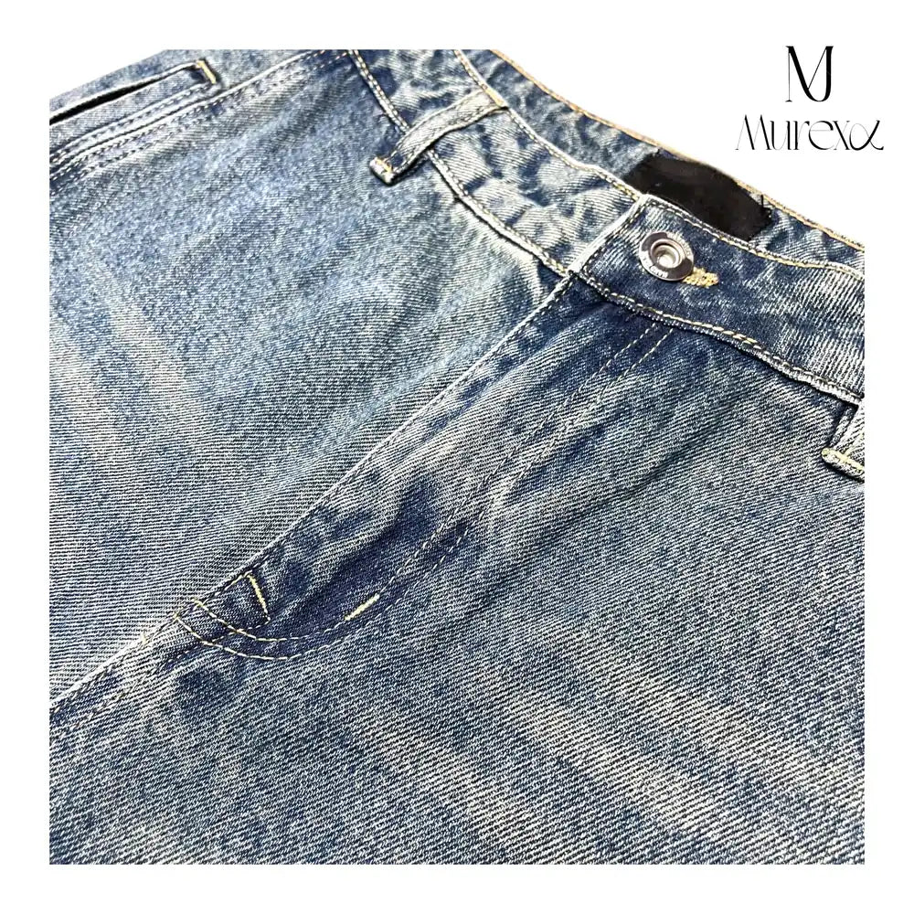 高級感×絶妙ダメージの着回し力Pants_Stone-Washed Vintage Wide Denim