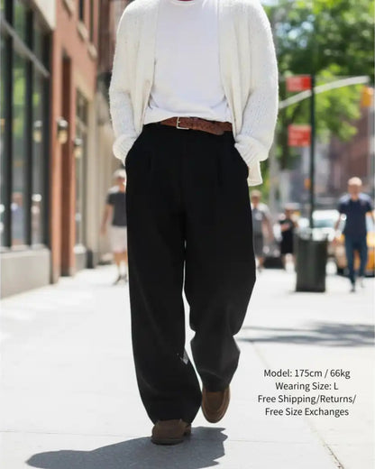 大好評につき期間限定30％Off！【極厚・形状記憶】Urban Tailored Wide Trousers / 圧倒的スタイルアップ