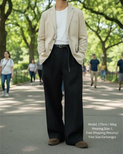 大好評につき期間限定30％Off！【極厚・形状記憶】Urban Tailored Wide Trousers / 圧倒的スタイルアップ