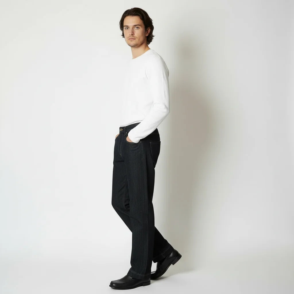 【極艶・脚長構造】Modern Stretch Selvedge-Look Denim