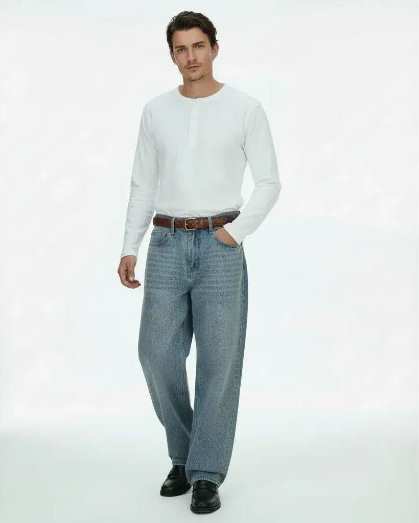 【メゾン級の構築美】Barrel Cut Vintage Fade Denim