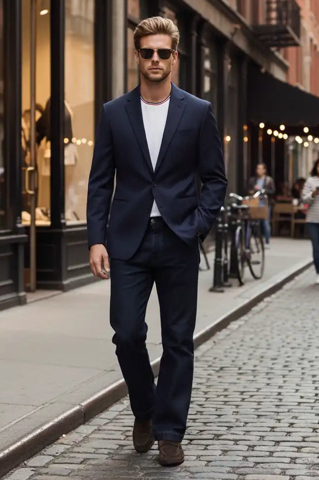 大好評につき期間限定30％Off！高級感×若見えの多彩なギミック_Modern Stretch Selvedge-Look Denim