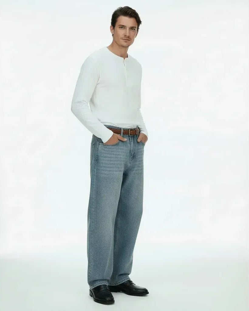 【メゾン級の構築美】Barrel Cut Vintage Fade Denim