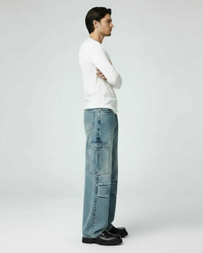高級感×圧倒的デザイン性_Utility Wide Cargo Denim