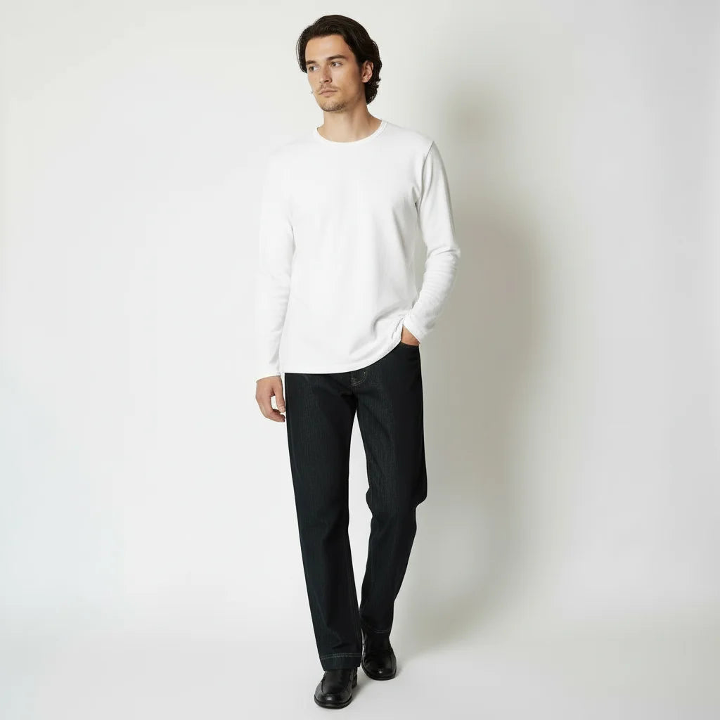 【極艶・脚長構造】Modern Stretch Selvedge-Look Denim