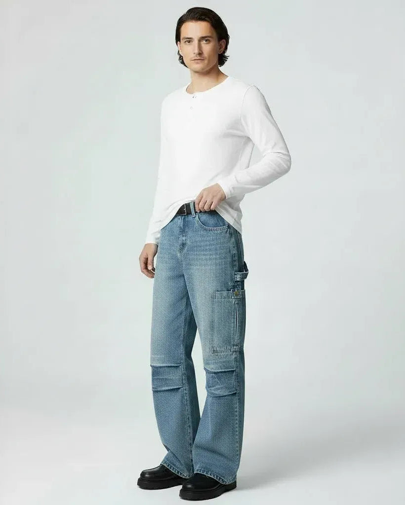 高級感×圧倒的デザイン性_Utility Wide Cargo Denim