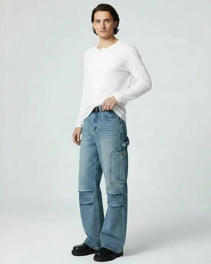 高級感×圧倒的デザイン性_Utility Wide Cargo Denim